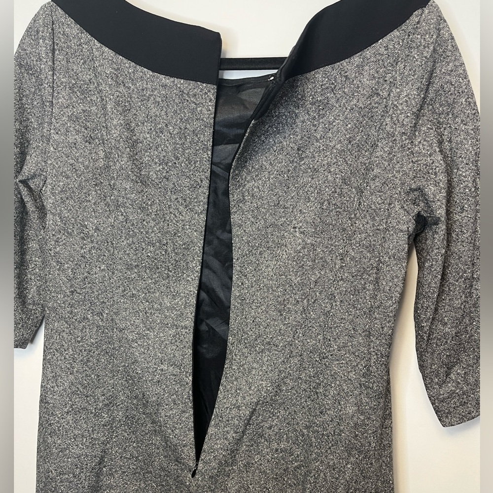 Pendleton Petite Vintage Wool & Silk Blend Pleated  Drop Waist Dress 3/4 Sleeve - Picture 7 of 11